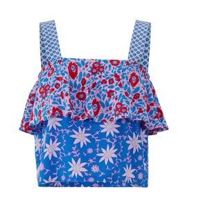 WARM NYC Floral Blue and Red Women's Tank Top